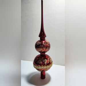 Vintage new Krebbs 13 inch blown glass north star tree topper